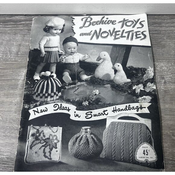 Beehive Toys and Novelties #54 knitting Crochet Pattern Booklet Paperback - Picture 1 of 4